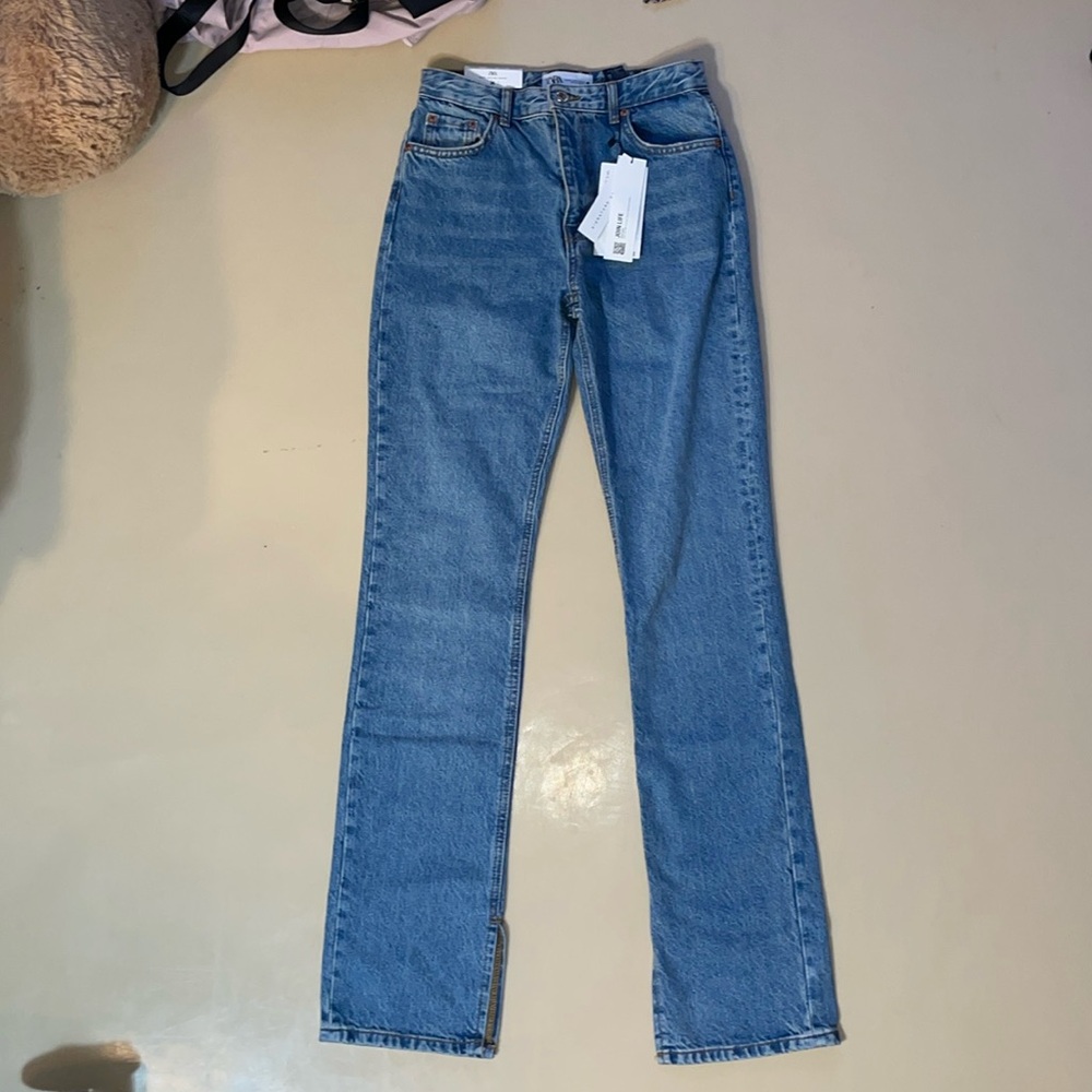High Rise Full Length Zara Blue Jeans